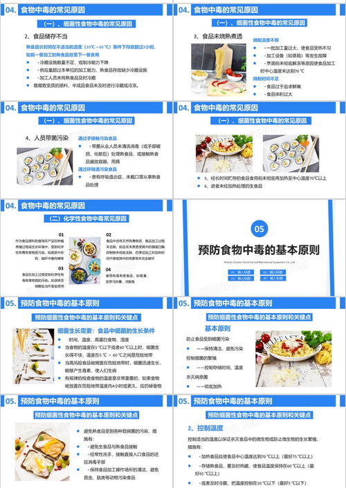 简约学校食堂食品安全卫生知识培训PPT模板下载与学科培训指南